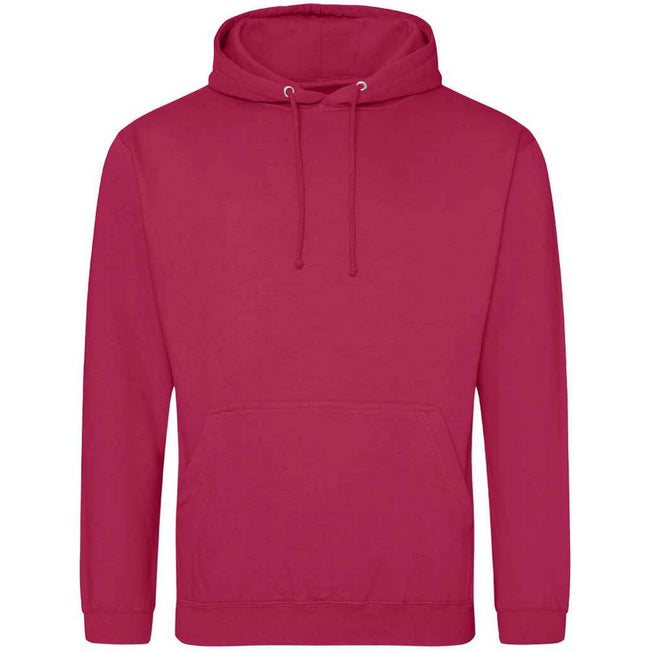 Lipstick Pink - Front - Awdis Unisex Adult College Hoodie