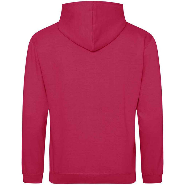 Lipstick Pink - Back - Awdis Unisex Adult College Hoodie