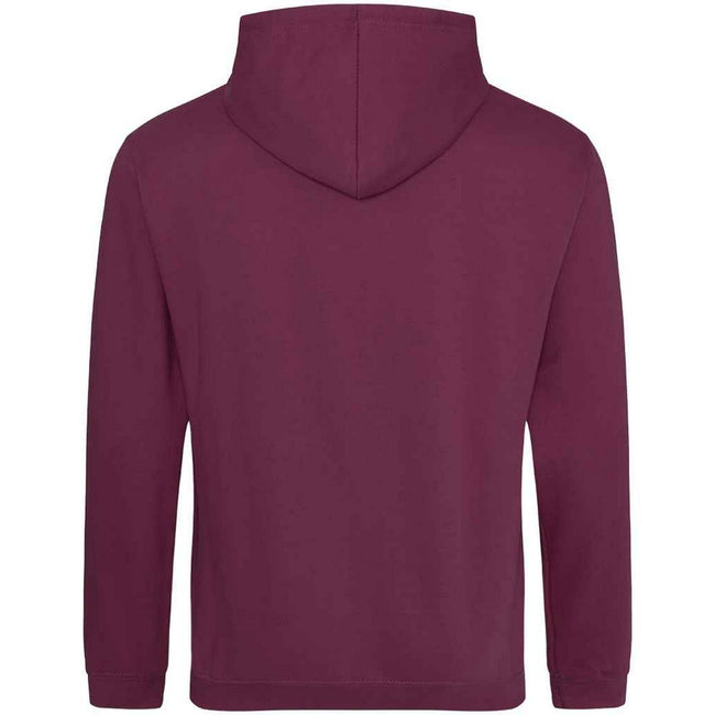 Burgundy Smoke - Back - Awdis Unisex Adult College Hoodie