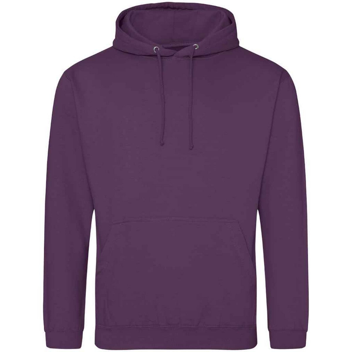 Plum - Front - Awdis Unisex Adult College Hoodie