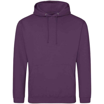 Plum - Front - Awdis Unisex Adult College Hoodie