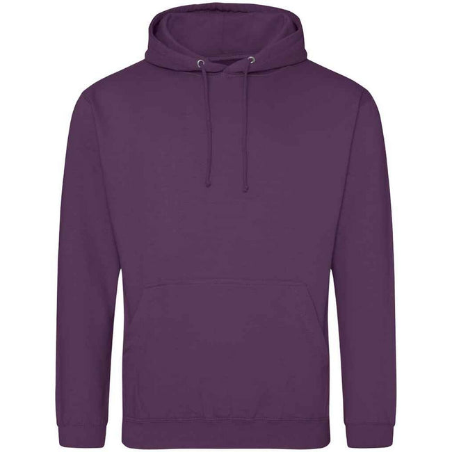 Plum - Front - Awdis Unisex Adult College Hoodie