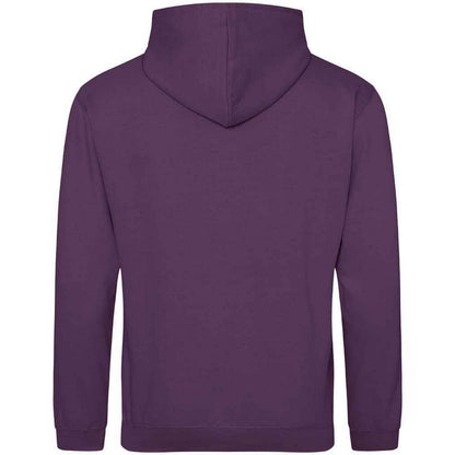 Plum - Back - Awdis Unisex Adult College Hoodie