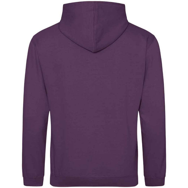 Plum - Back - Awdis Unisex Adult College Hoodie