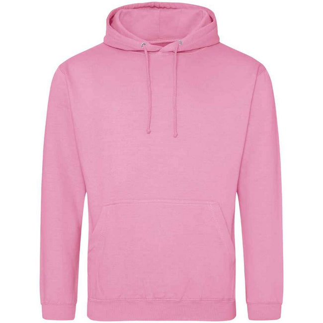 Candyfloss Pink - Front - Awdis Unisex Adult College Hoodie