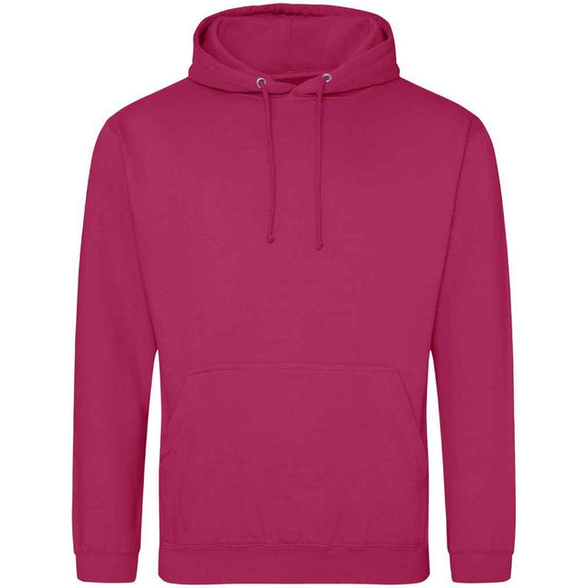 Hot Pink - Front - Awdis Unisex Adult College Hoodie