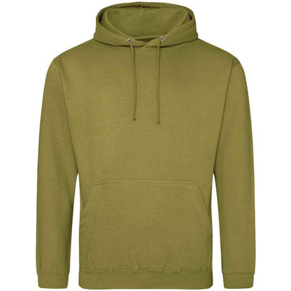Khaki Green - Front - Awdis Unisex Adult College Hoodie
