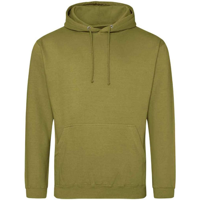 Khaki Green - Front - Awdis Unisex Adult College Hoodie