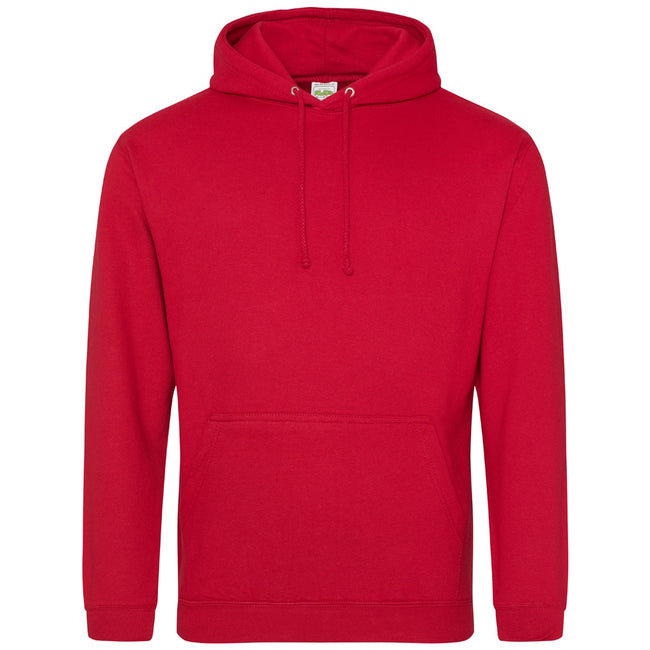 Fire Red - Front - Awdis Unisex Adult College Hoodie