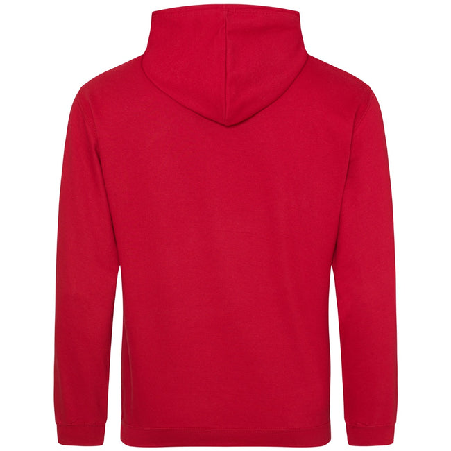 Fire Red - Back - Awdis Unisex Adult College Hoodie