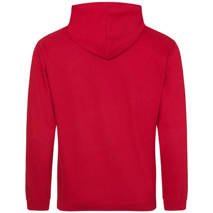 Fire Red - Back - Awdis Unisex Adult College Hoodie