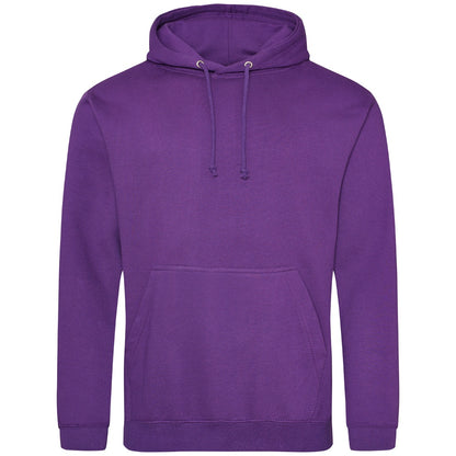 Purple - Front - Awdis Unisex Adult College Hoodie