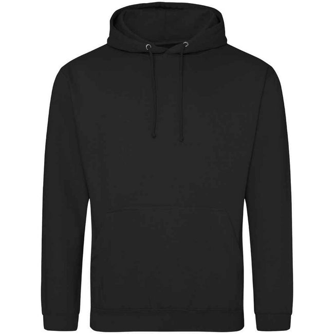 Jet Black - Front - Awdis Unisex Adult College Hoodie