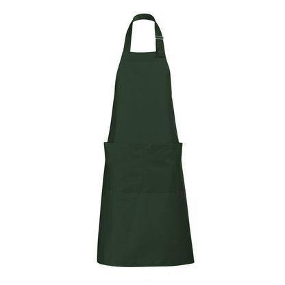 Bottle Green - Front - SOLS Unisex Gala Long Bib Apron - Barwear