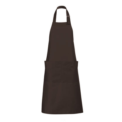 Chocolate - Front - SOLS Unisex Gala Long Bib Apron - Barwear