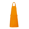Orange - Front - SOLS Unisex Gala Long Bib Apron - Barwear