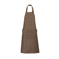 Brown - Front - SOLS Unisex Gala Long Bib Apron - Barwear