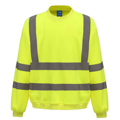 Yellow - Front - Yoko Unisex Adult Hi-Vis Sweatshirt