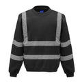 Black - Front - Yoko Unisex Adult Hi-Vis Sweatshirt