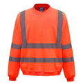 Orange - Front - Yoko Unisex Adult Hi-Vis Sweatshirt