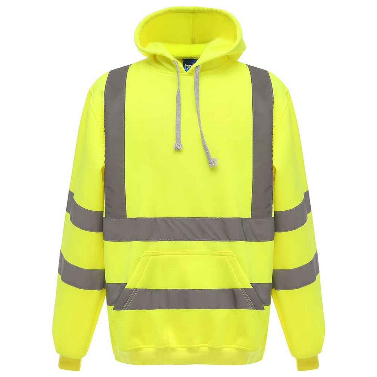 Yellow - Front - Yoko Mens Hi-Vis Hoodie