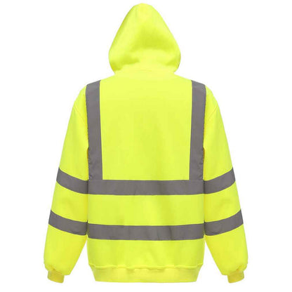 Yellow - Back - Yoko Mens Hi-Vis Hoodie