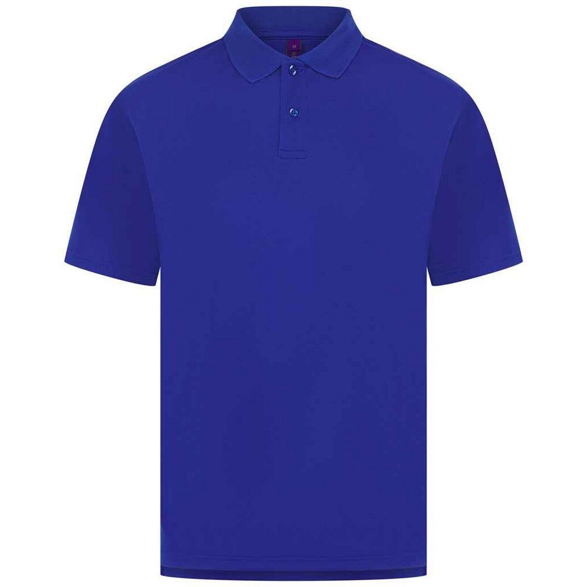 Royal Blue - Back - Henbury Mens Pique Polo Shirt