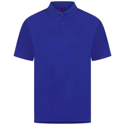 Royal Blue - Back - Henbury Mens Pique Polo Shirt