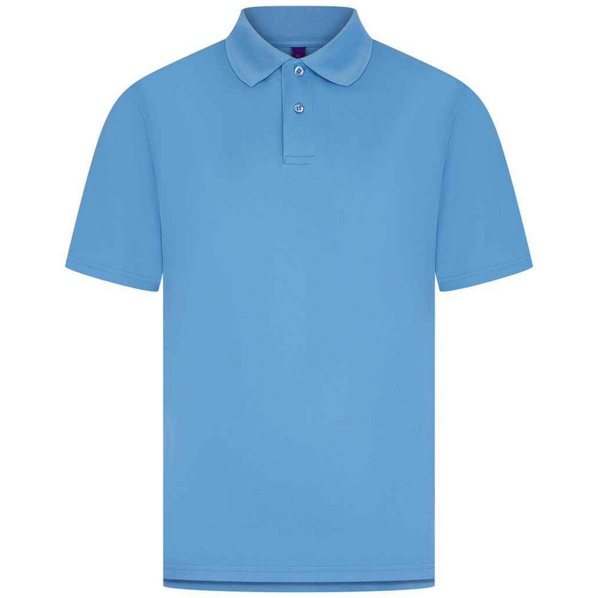 Mid Blue - Front - Henbury Mens Pique Polo Shirt