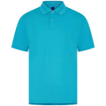 Turquoise - Front - Henbury Mens Pique Polo Shirt