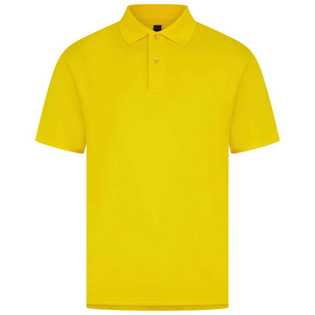 Yellow - Front - Henbury Mens Pique Polo Shirt