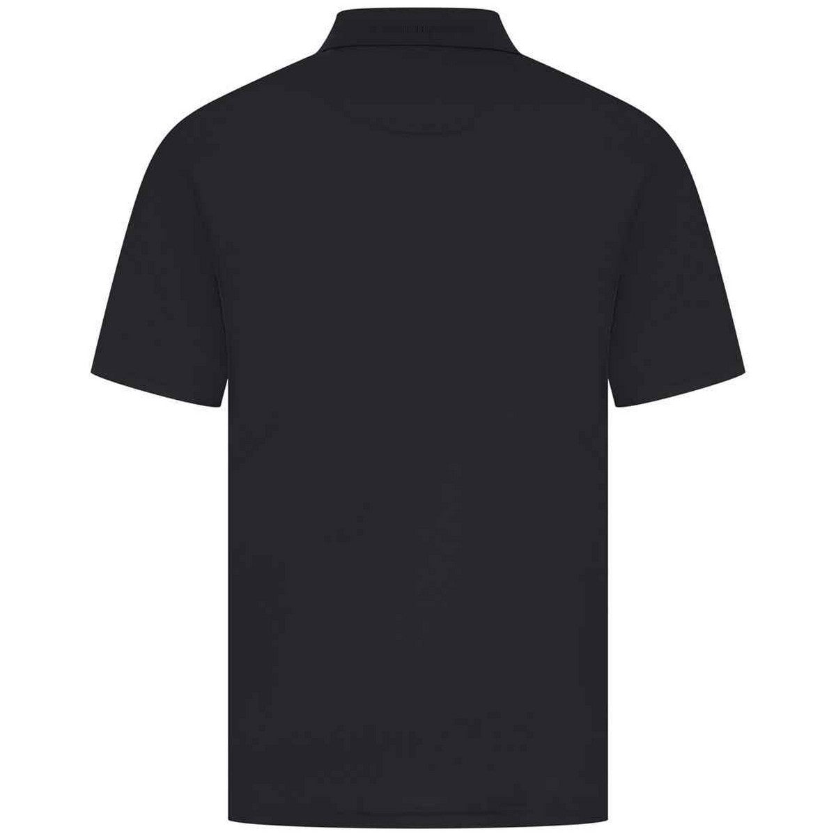 Black - Back - Henbury Mens Pique Polo Shirt