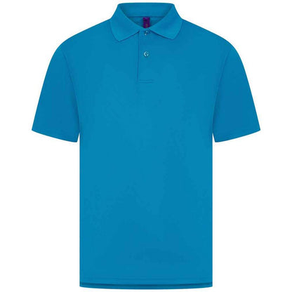 Sapphire Blue - Back - Henbury Mens Pique Polo Shirt