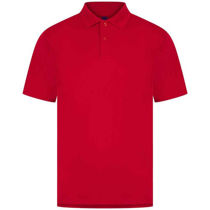Classic Red - Front - Henbury Mens Pique Polo Shirt