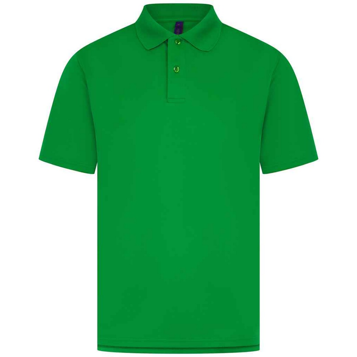 Kelly Green - Front - Henbury Mens Pique Polo Shirt