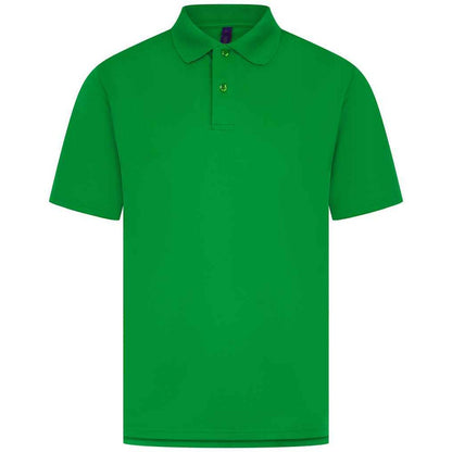 Kelly Green - Front - Henbury Mens Pique Polo Shirt