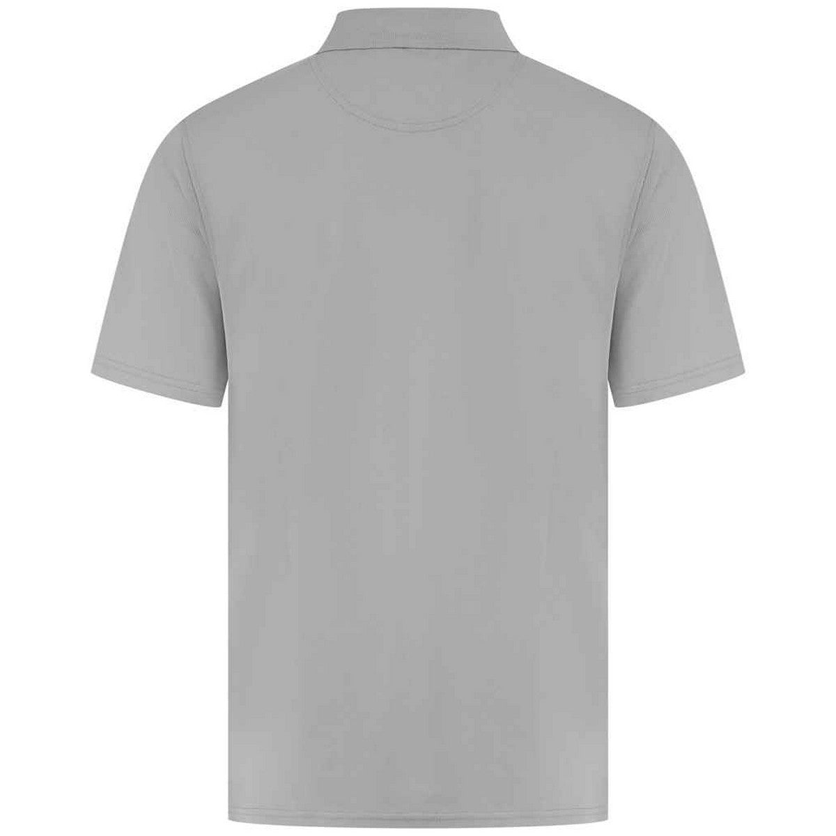Silver - Back - Henbury Mens Pique Polo Shirt