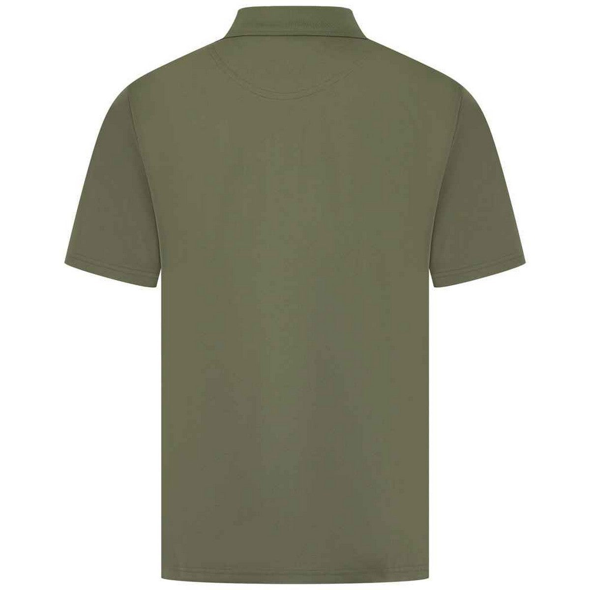 Olive - Back - Henbury Mens Pique Polo Shirt