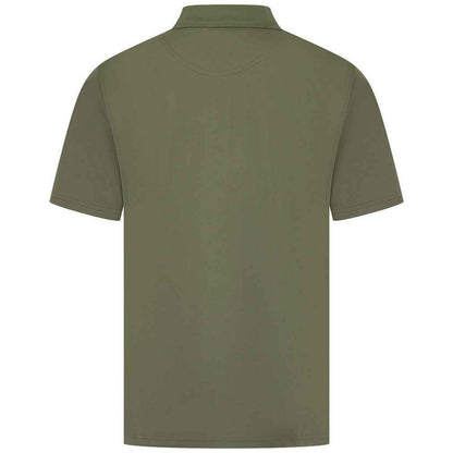 Olive - Back - Henbury Mens Pique Polo Shirt