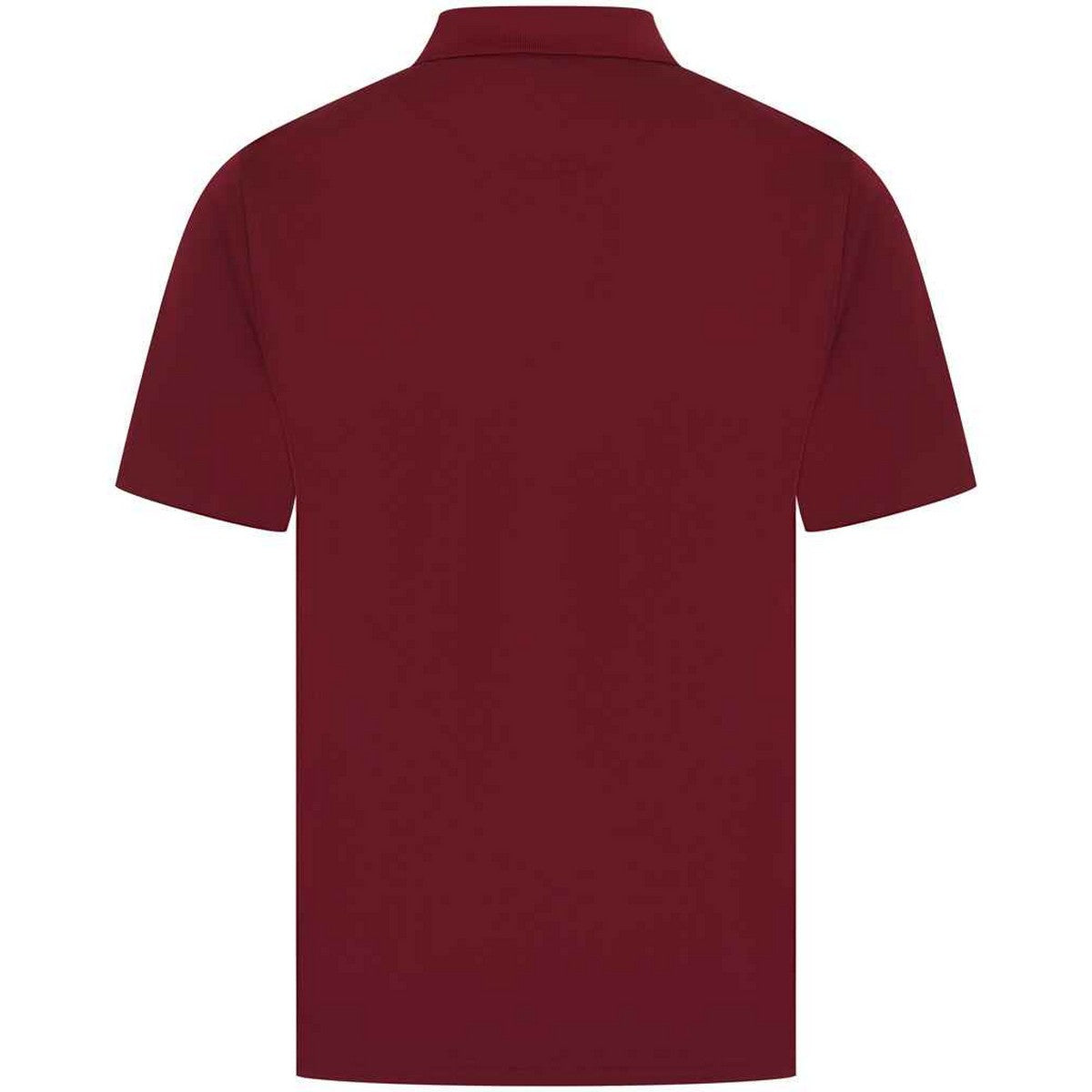 Burgundy - Back - Henbury Mens Pique Polo Shirt