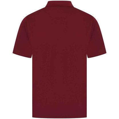 Burgundy - Back - Henbury Mens Pique Polo Shirt