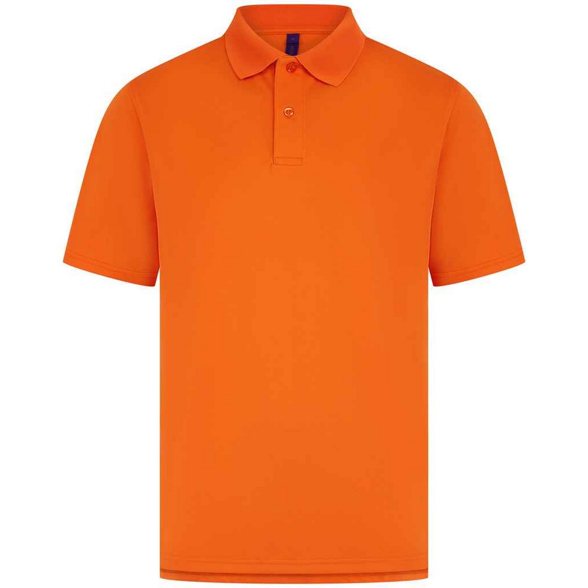 Bright Orange - Front - Henbury Mens Pique Polo Shirt