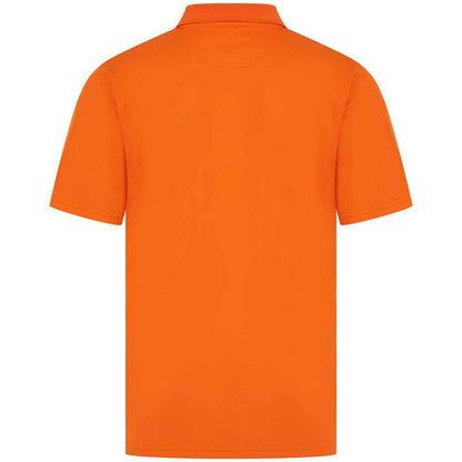 Bright Orange - Back - Henbury Mens Pique Polo Shirt