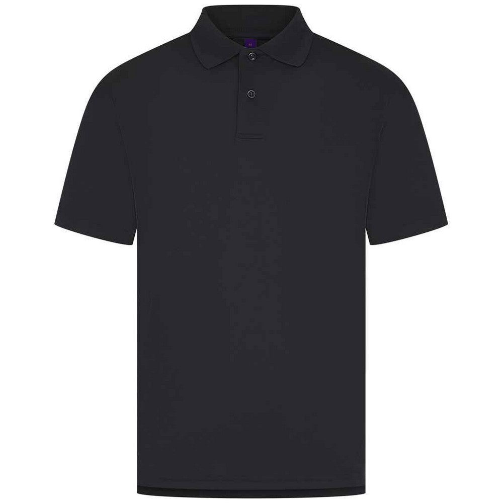 Navy - Front - Henbury Mens Pique Polo Shirt