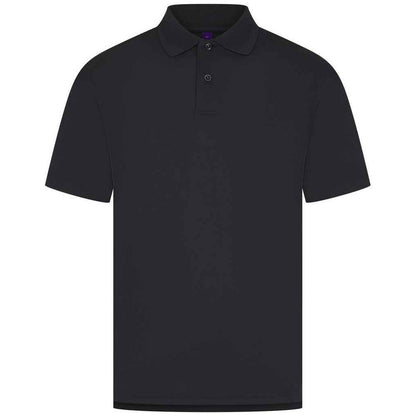 Navy - Front - Henbury Mens Pique Polo Shirt