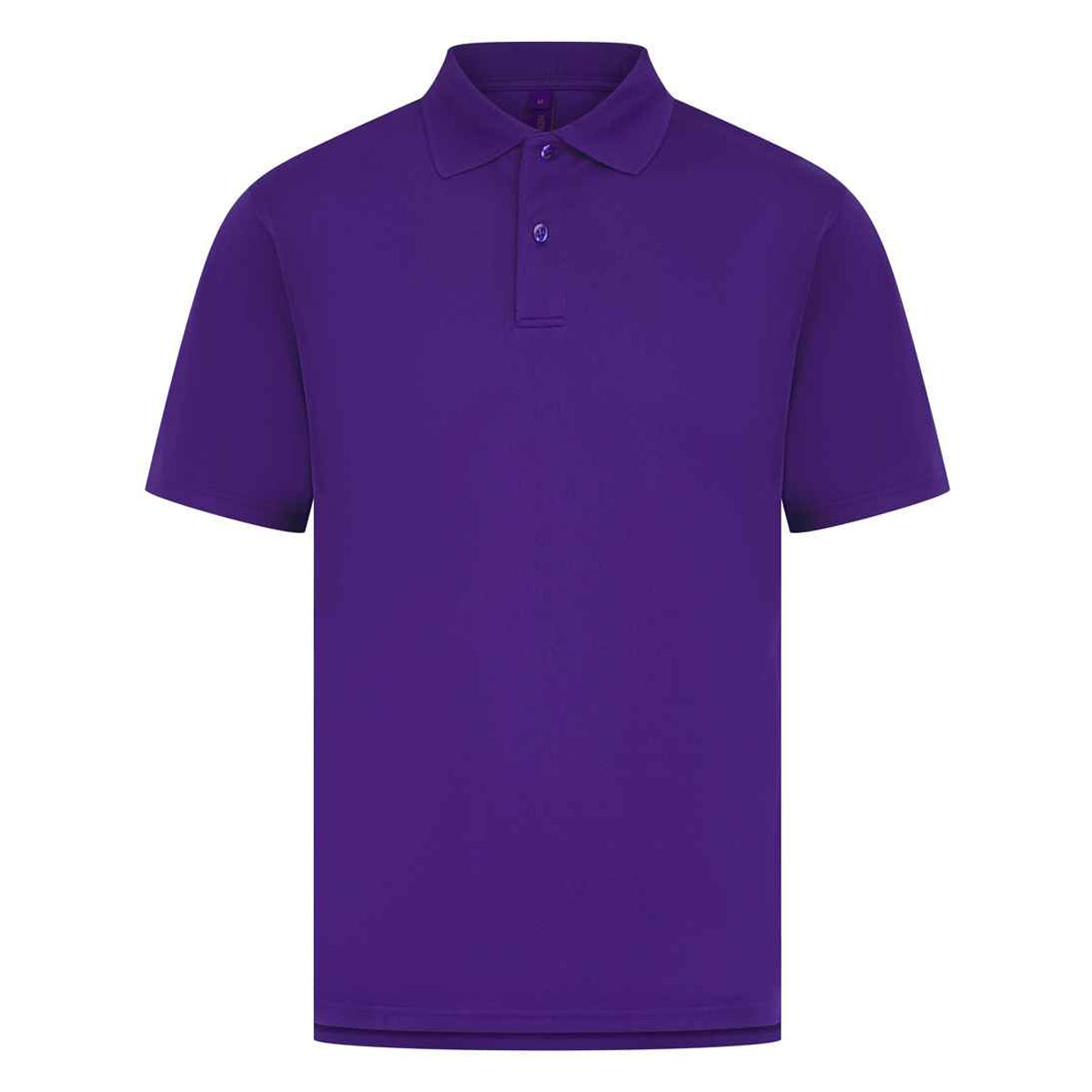 Bright Purple - Front - Henbury Mens Pique Polo Shirt