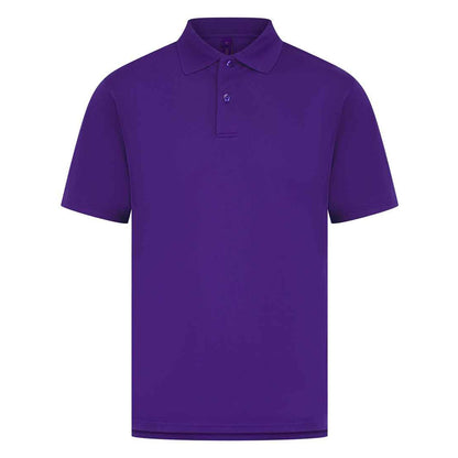 Bright Purple - Front - Henbury Mens Pique Polo Shirt