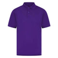Bright Purple - Front - Henbury Mens Pique Polo Shirt
