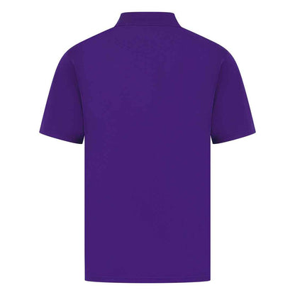 Bright Purple - Back - Henbury Mens Pique Polo Shirt