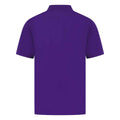 Bright Purple - Back - Henbury Mens Pique Polo Shirt